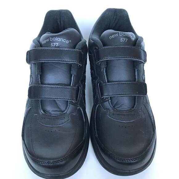 New Balance 577 Black Leather Comfort Shoes 9 - Picture 4 of 8